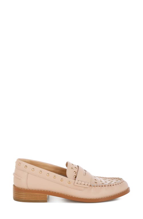 Rag & Co Oglavia Stud Penny Loafer In Beige