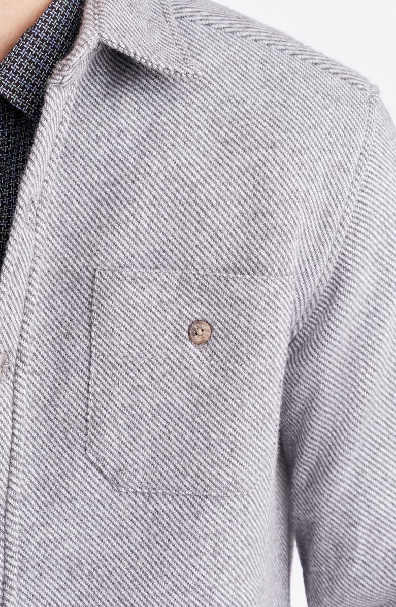 Robert Graham Barford Knit Button-Up Shirt, Alternate, color, Grey