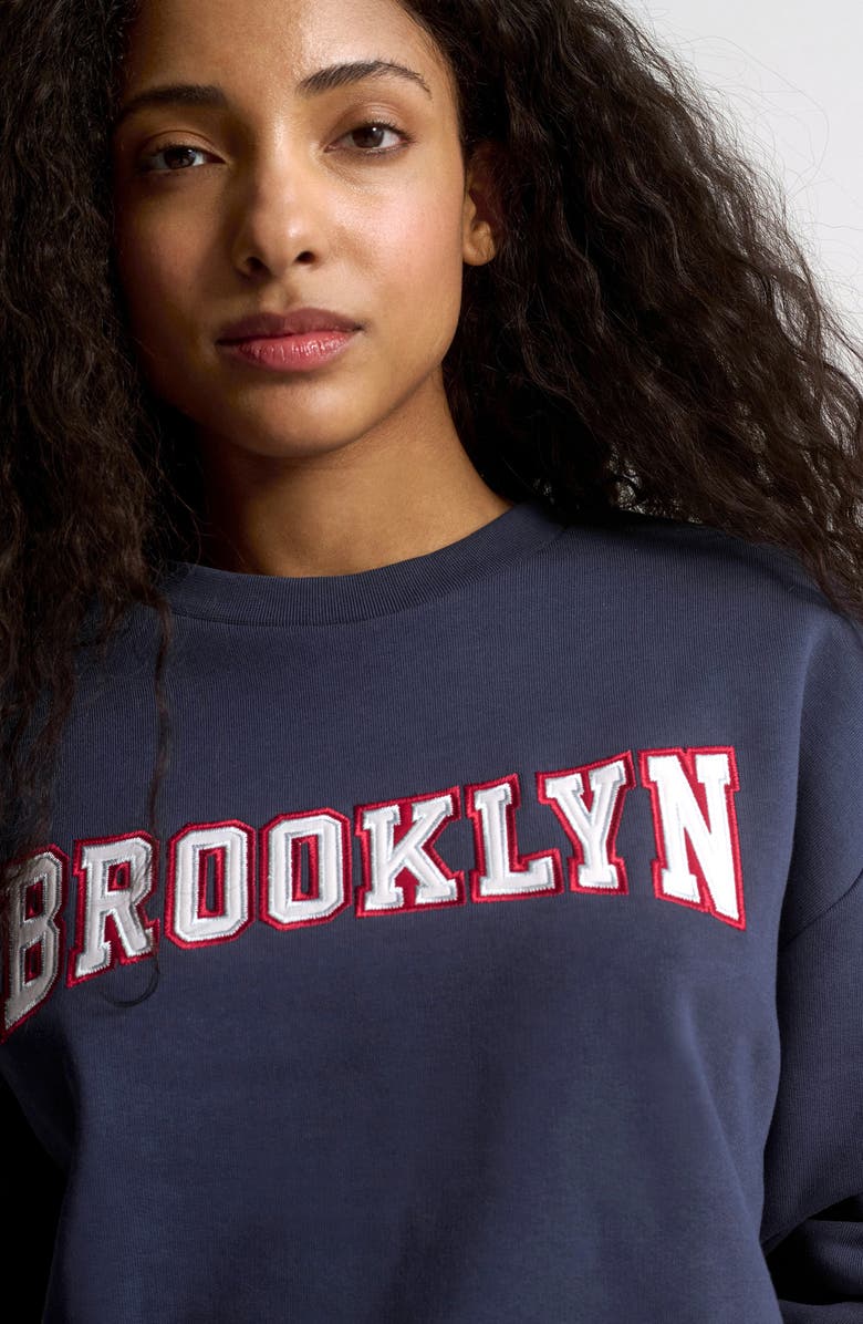 Brooklyn Industries Appliqué Logo Graphic Sweatshirt, Alternate, color, 