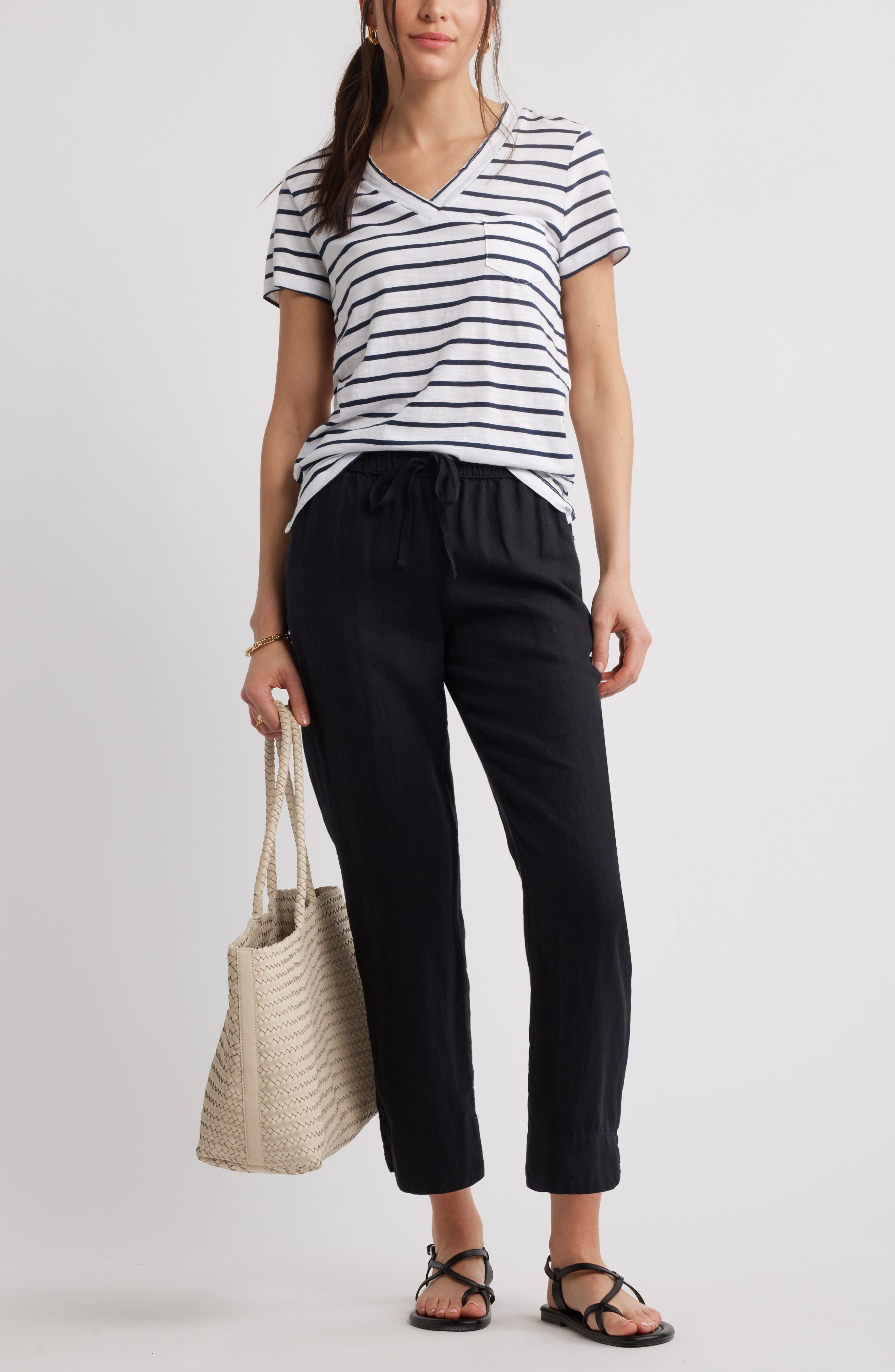 Cotton & Modal V-Neck T-Shirt - image 2