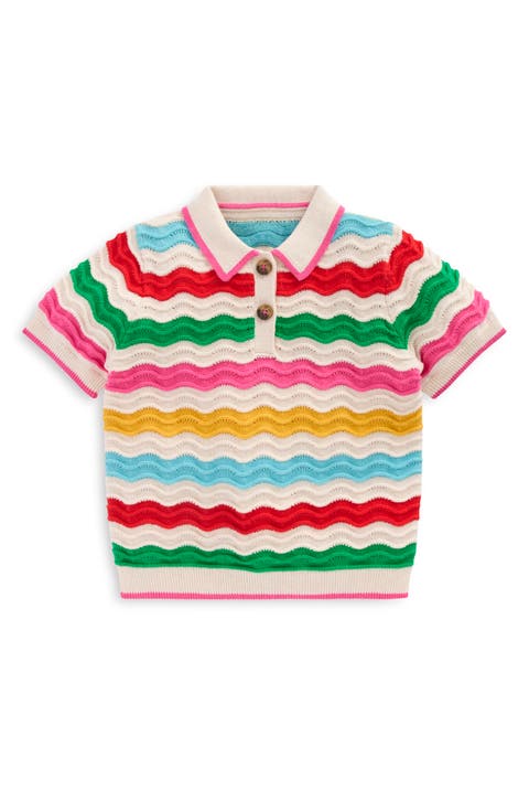 Kids' Pointelle Stitch Polo (Toddler, Little Kid & Big Kid)