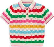 Mini Boden Kids' Pointelle Stitch Polo