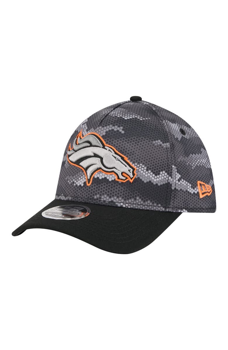 New Era Men's New Era Black Denver Broncos Camo A-Frame 39THIRTY Flex Hat, Main, color, Black