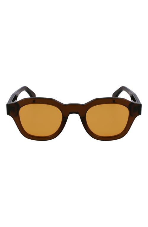 Paul Smith Lyford 48mm Small Modified Rectangular Sunglasses In Transparent Khaki