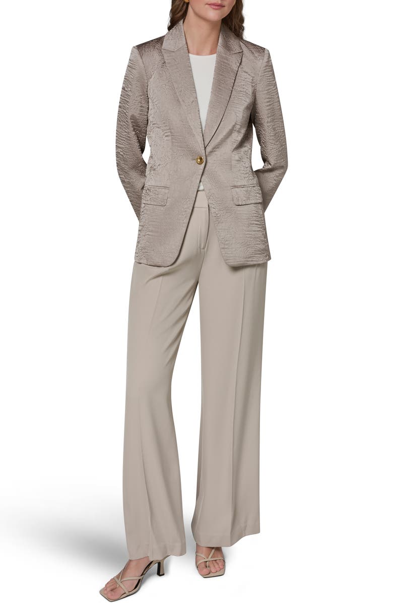 Donna Karan New York Texture One-Button Blazer, Alternate, color, Turin