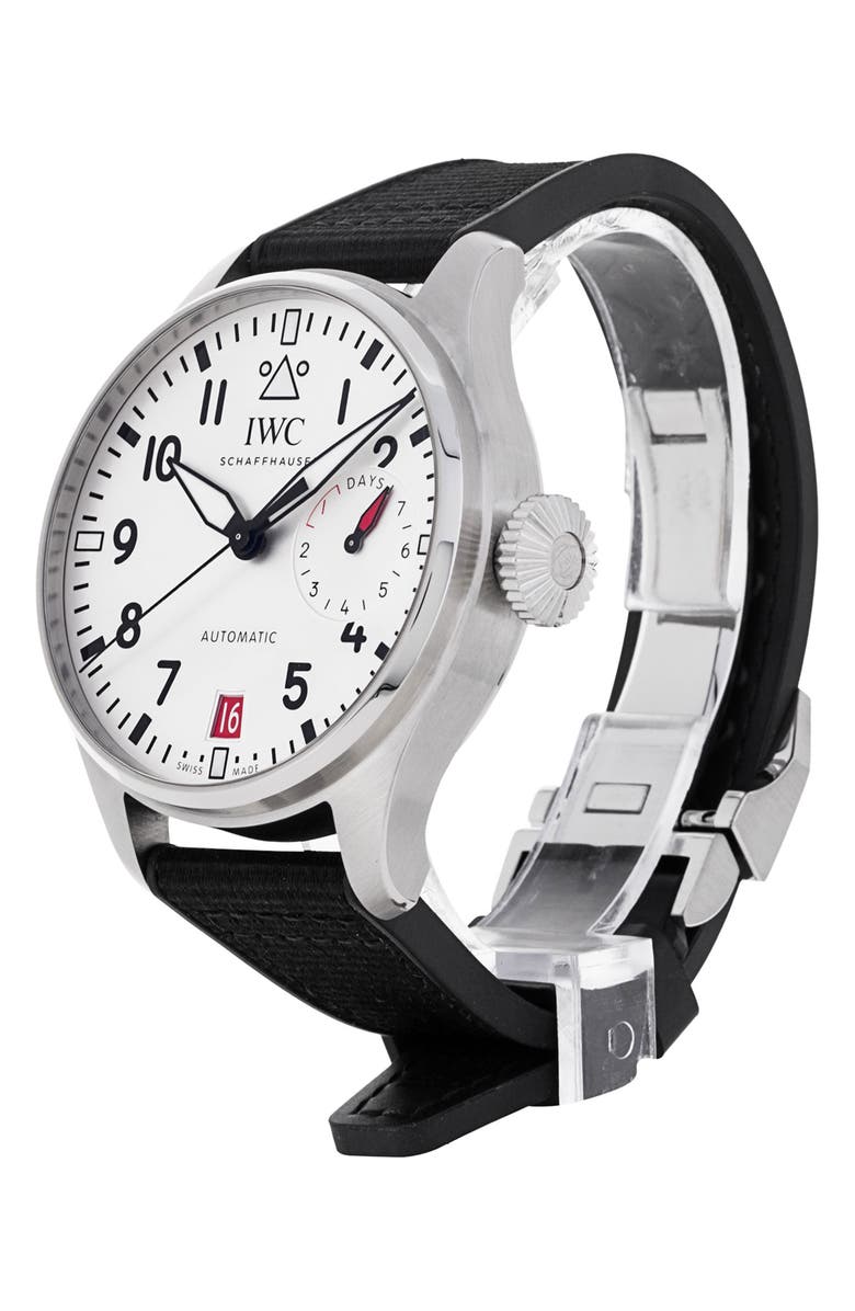 Watchfinder & Co. IWC Preowned 2021 Big Pilot's IW501014 Automatic Leather Strap Watch, 46.2mm, Alternate, color, Silver
