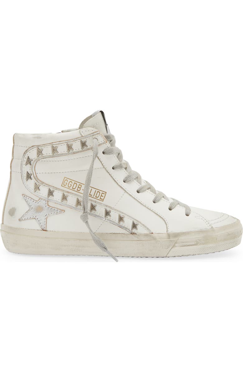 Golden Goose Slide High Top Sneaker, Alternate, color, White