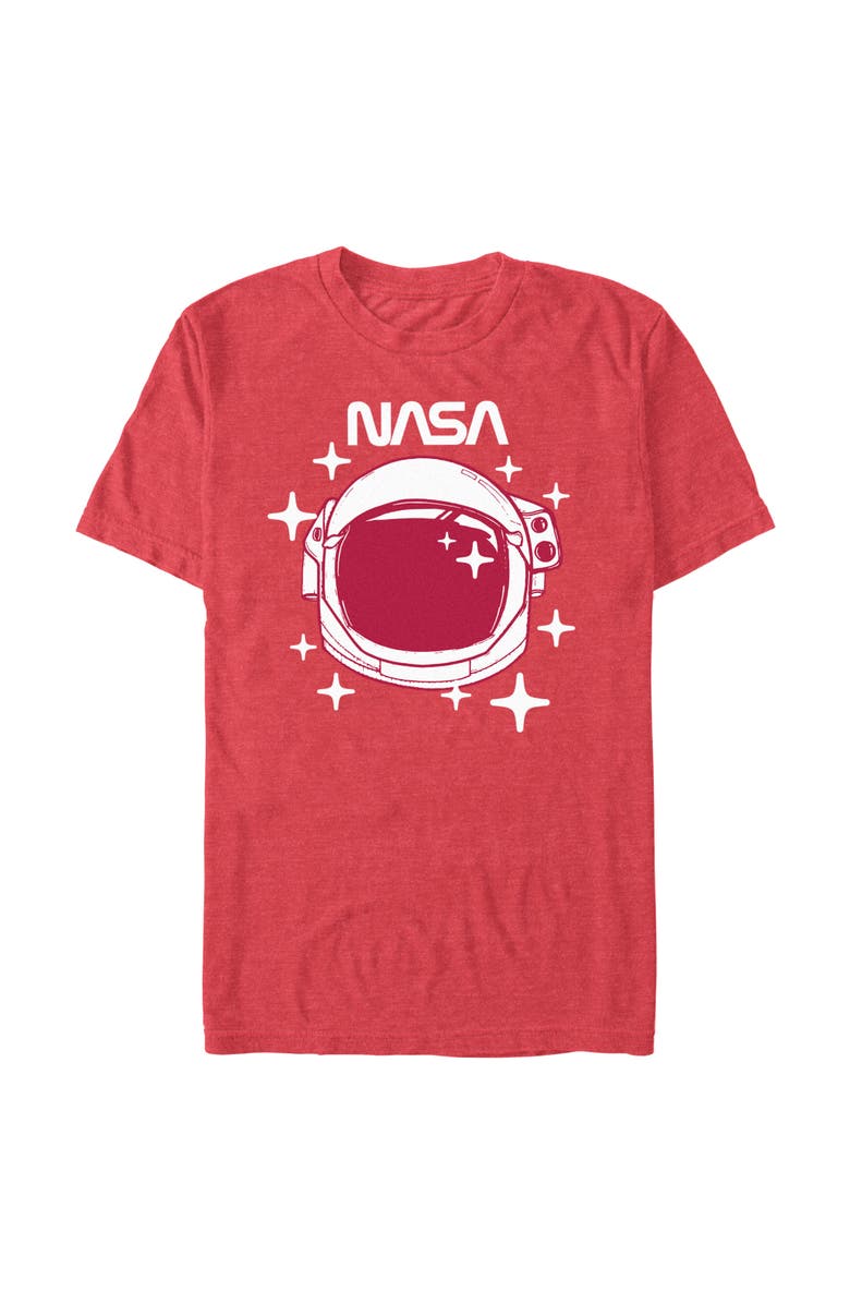 NASA Men's NASA Astronaut Helmet Graphic T-Shirt, Main, color, Red Heather