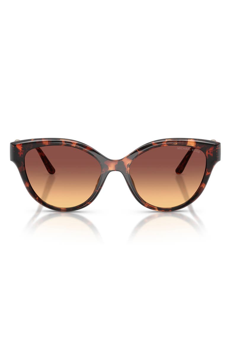 Michael Kors Nagoya 53mm Gradient Cat Eye Sunglasses, Main, color, Luggage Tortoise / Brown