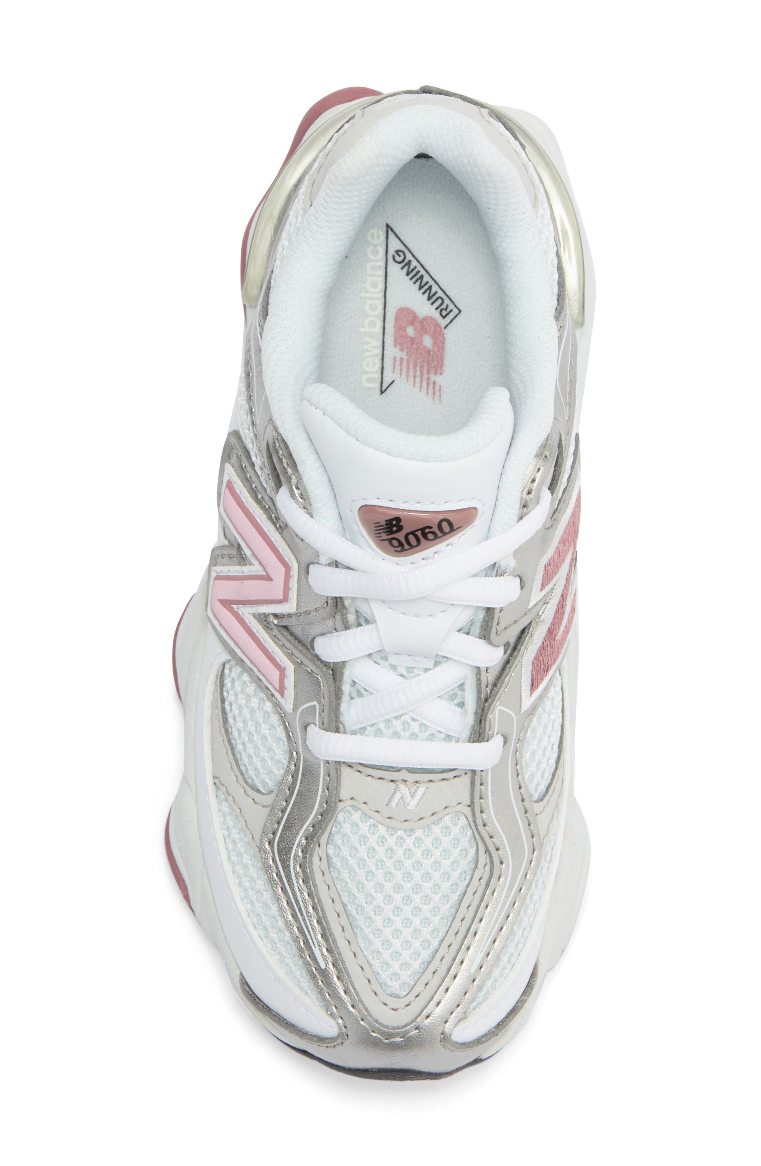 Kids' 9060 Sneaker, Alternate, color, NB 103 WHITE/ ROSEWOOD