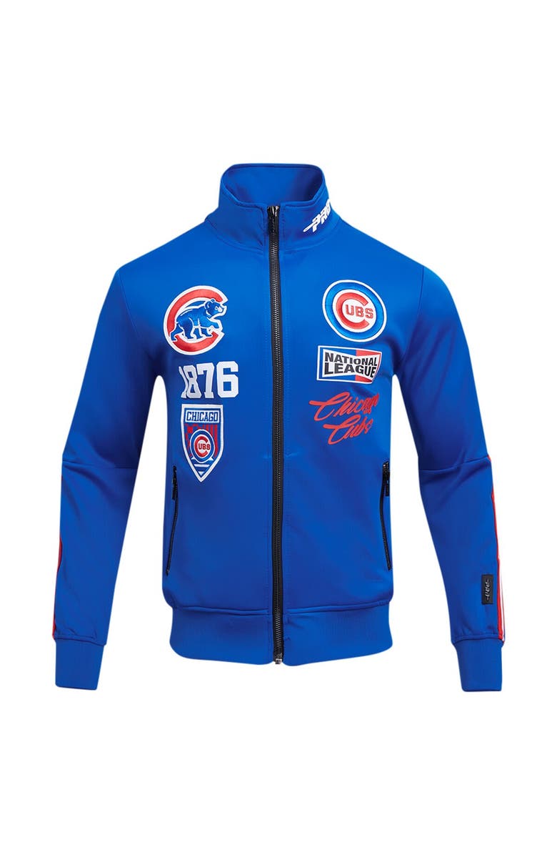 PRO STANDARD Men's Pro Standard Royal Chicago Cubs Fast Lane Full-Zip Track Jacket, Alternate, color, Royal