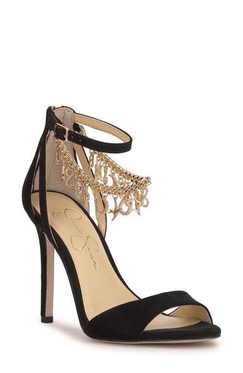 Jessica Simpson Jetser Chain Ankle Strap Sandal In Black