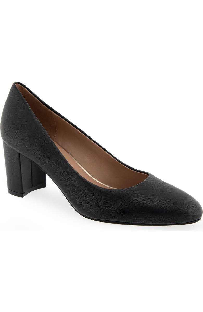 Aerosoles Betsy Pump, Main, color, Black Leather