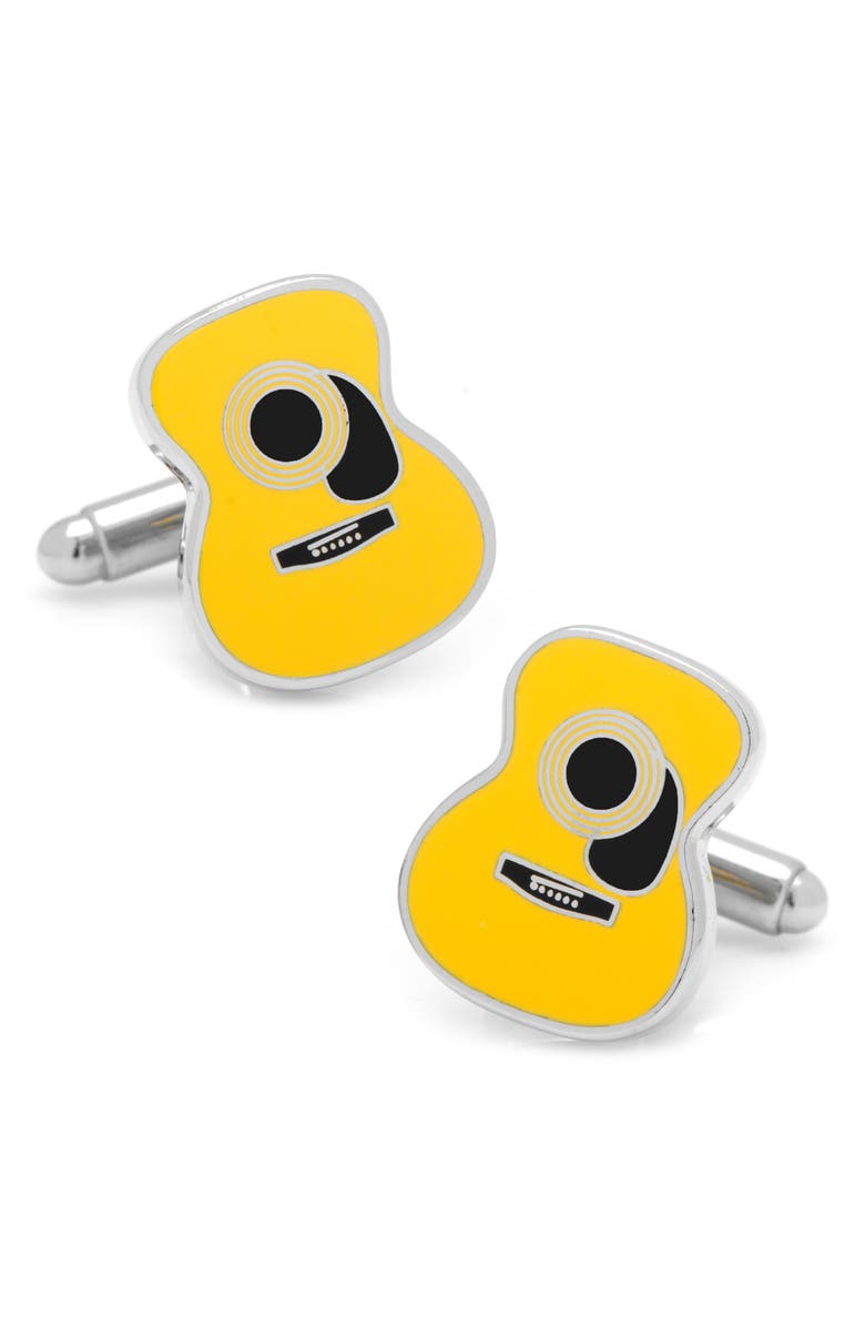 Cufflinks, Inc. Guitar Cuff Links, Main, color, Yellow