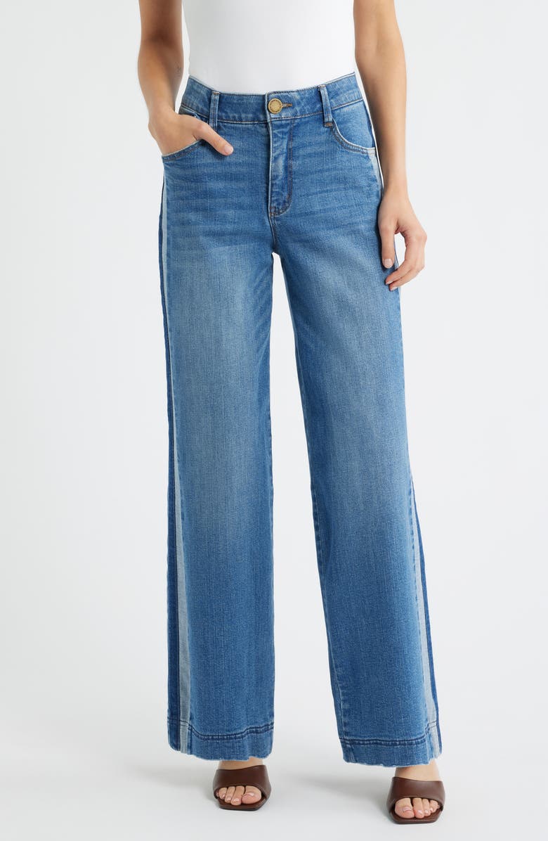 Wit & Wisdom Gracie Skyrise Wide Leg Jeans, Main, color, Mid Blue Artisanal