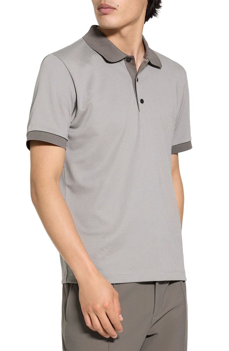 Theory Geometric Jacquard Polo, Alternate, color, Morel Multi