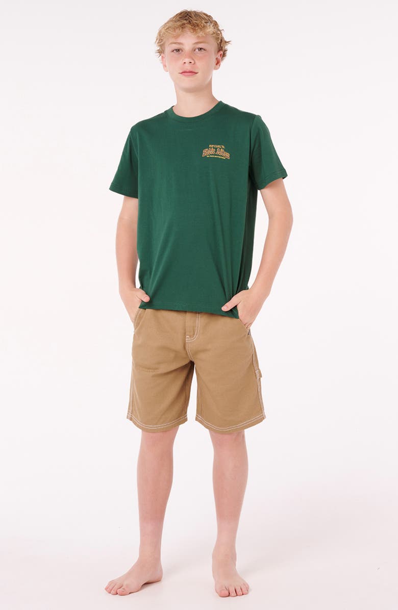 Rip Curl Kids' Eddie Would Go Poster Art Graphic T-Shirt, Alternate, color, Green