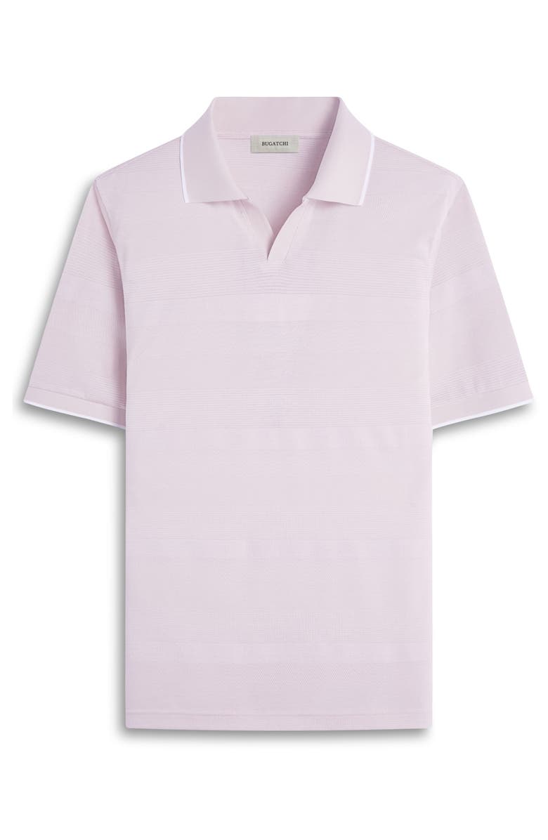 Bugatchi Tipped Johnny Collar Polo, Alternate, color, Almond