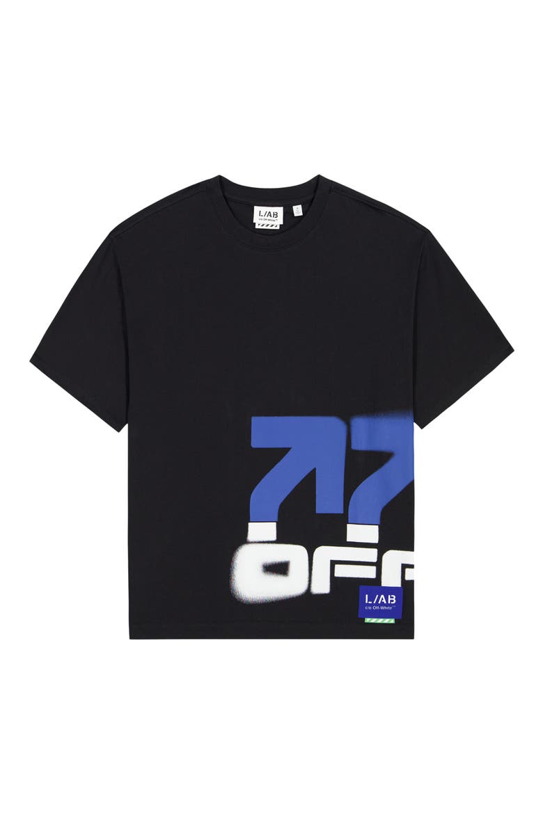 Off Stacked Cotton Graphic T-Shirt, Alternate, color, BLACK