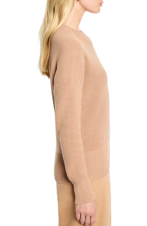 Nic + Zoe Nic+zoe Shaker Stitch Crewneck Sweater In Brown
