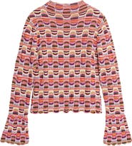 Desigual Stripe Mock Neck Sweater