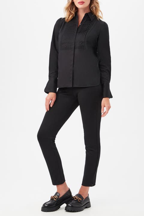 Delancey Tuxedo Button Up Top