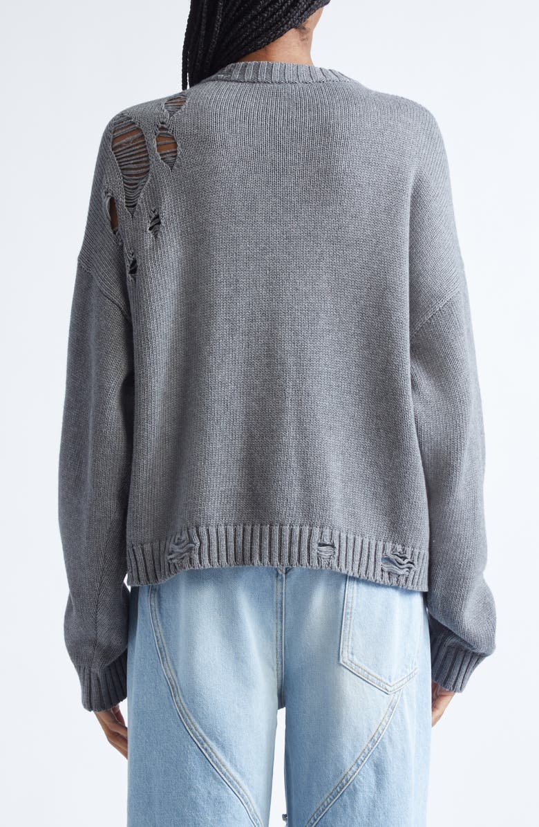 Area Distressed Crystal Cotton
Cashmere Cardigan, Alternate, color, Heathered Grey