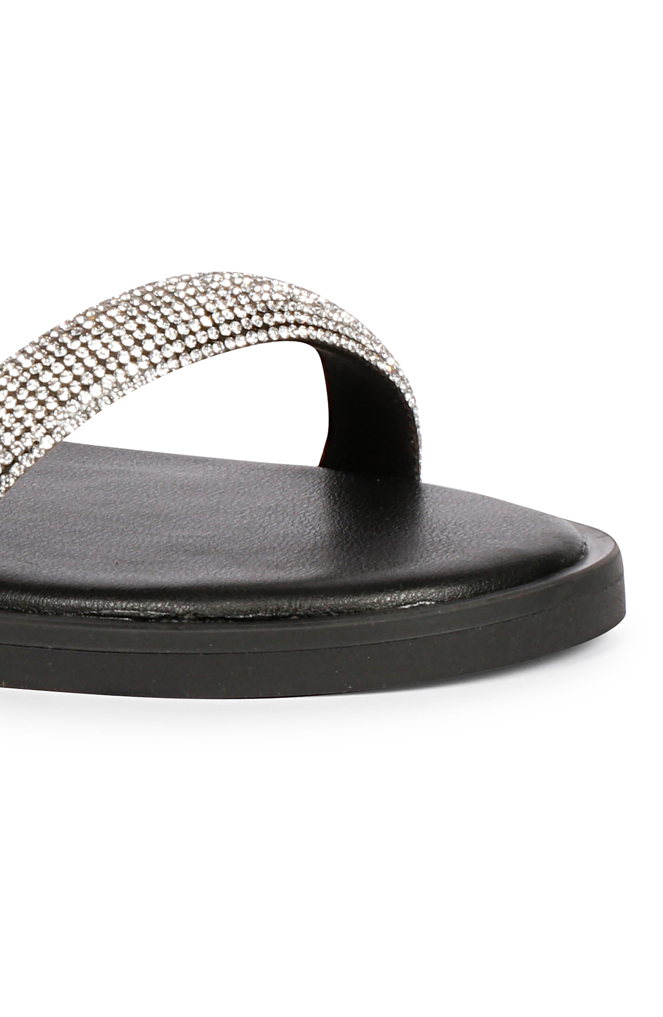 VIVI BLU Zaeneb Slide Sandal, Alternate, color, Black/ Silver