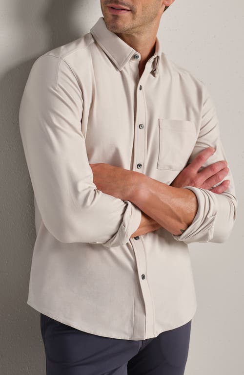 Rhone Wfh Knit Button-up Shirt In Neutral
