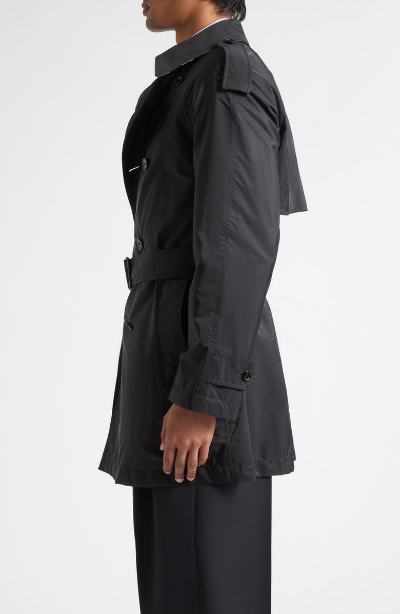 Burberry Midlength Nylon Leadenham Trench Coat, Alternate, color, Black