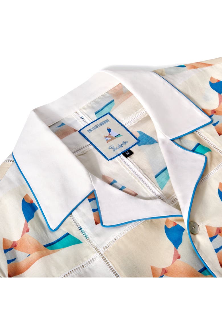 'Tom Wesselmann - Seascape Drop-Out' Patchwork, Alternate, color, White