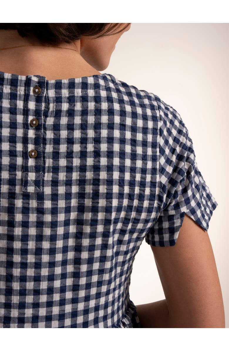 Brakeburn Perla Gingham Midi Dress, Alternate, color, Blue