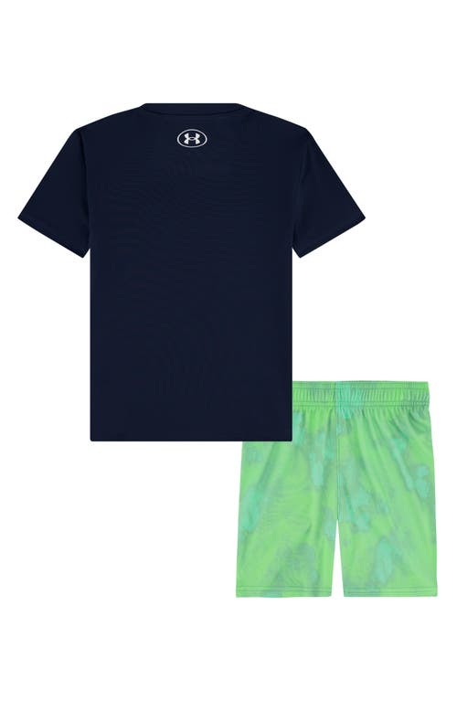 Under Armour Kids' Tech Print Short Sleeve Shirt & Mesh Shorts In Blue