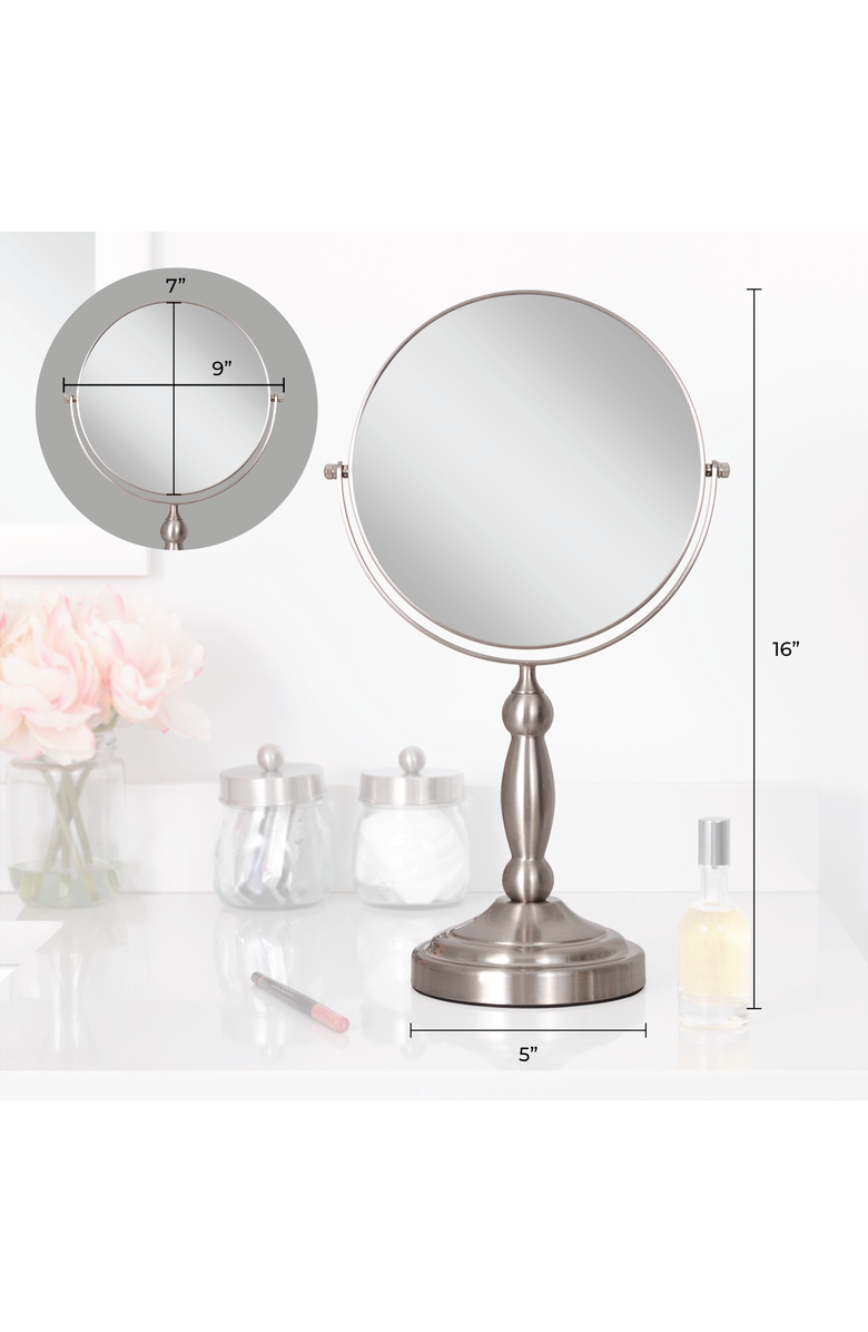 Zadro Makeup Mirror with 10X/1X Magnifications, Alternate, color, Satin Nickel