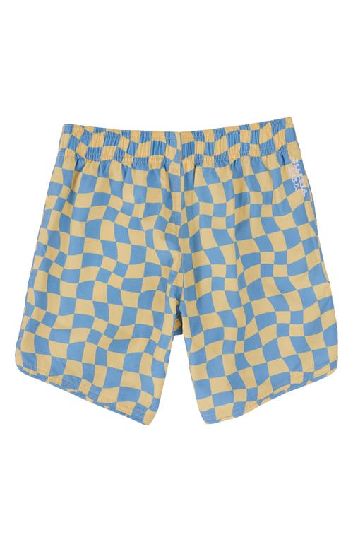 Seaesta Surf Kids' Wavy Checks Banana Board Shorts