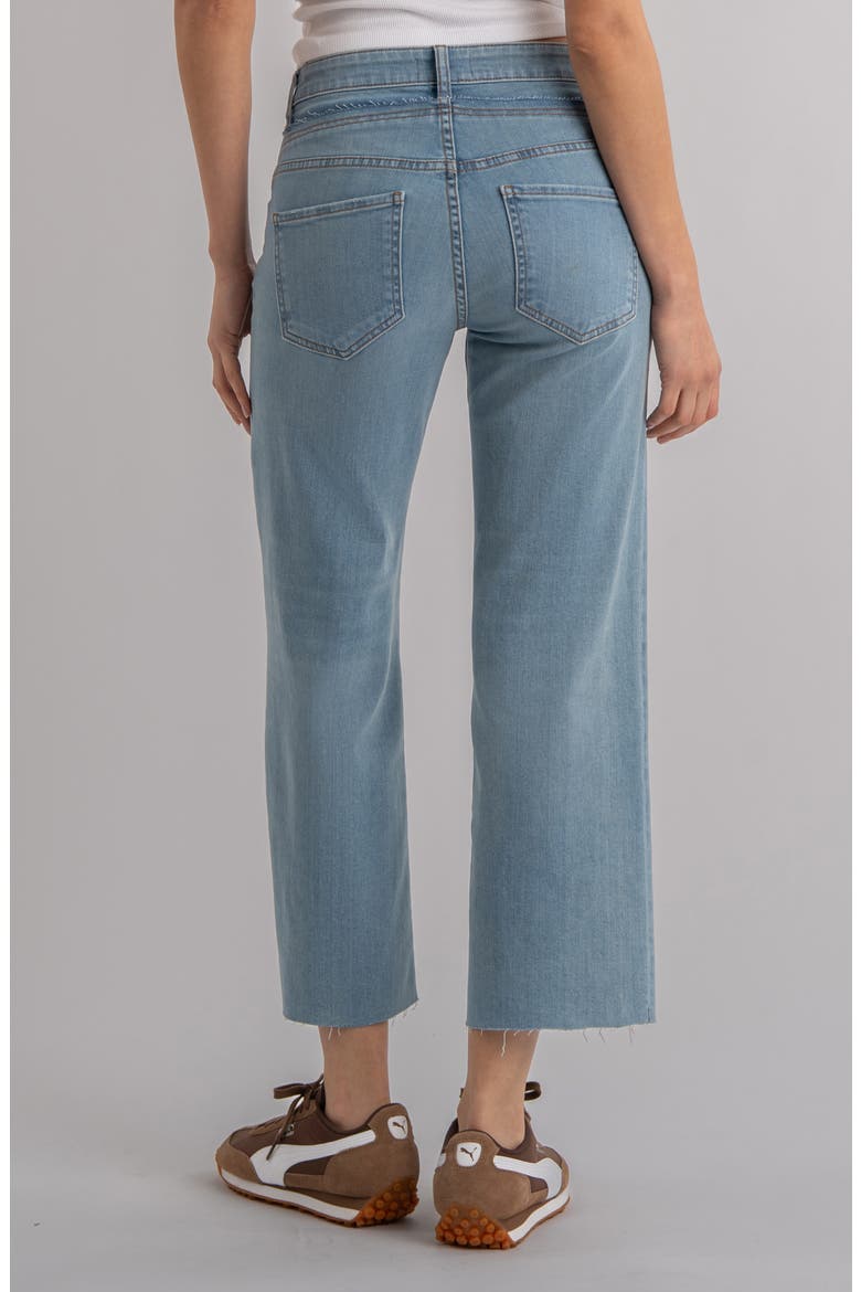 Stacked High Waist Ankle Wide Leg Jeans, Alternate, color, UNFAZED