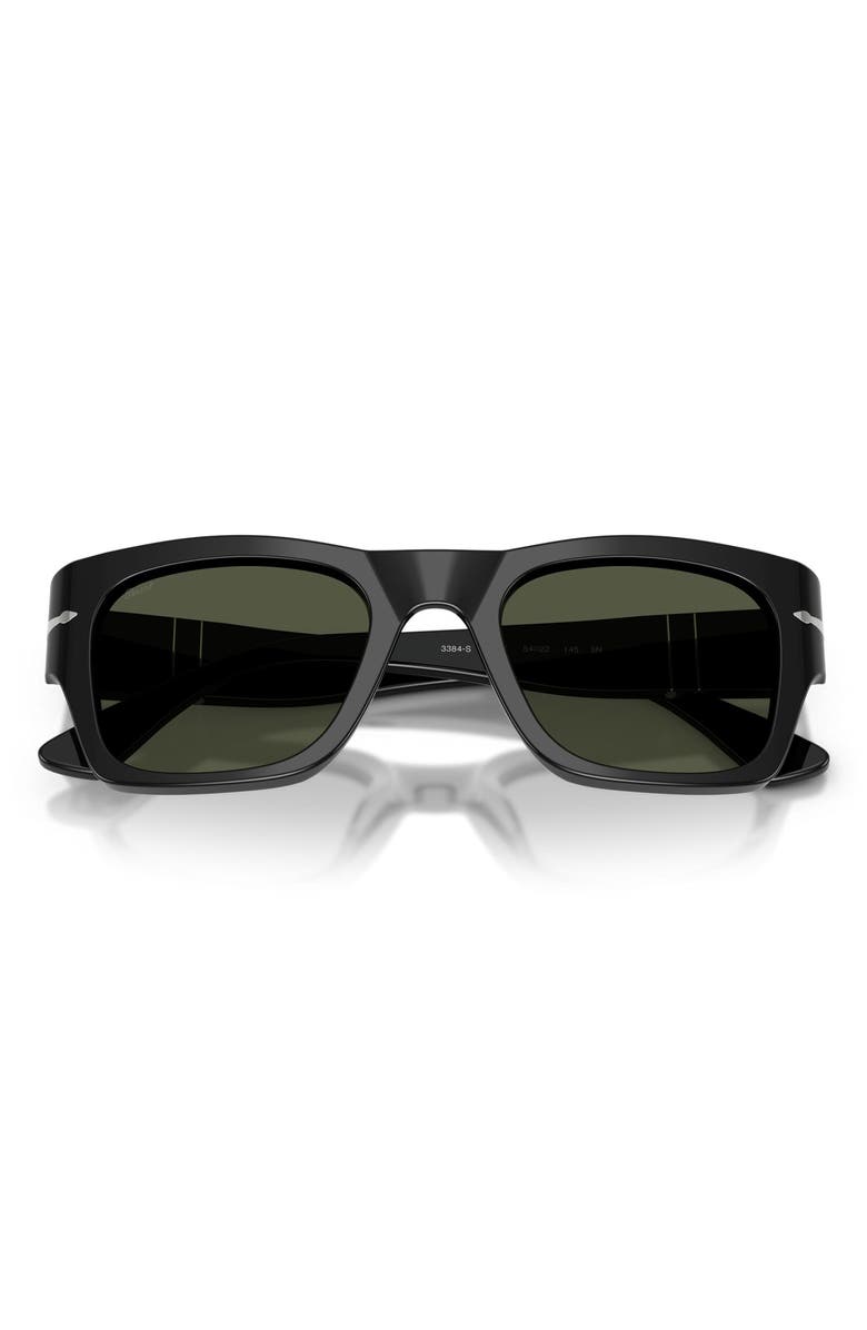 Persol 52mm Square Sunglasses, Alternate, color, Black / Green