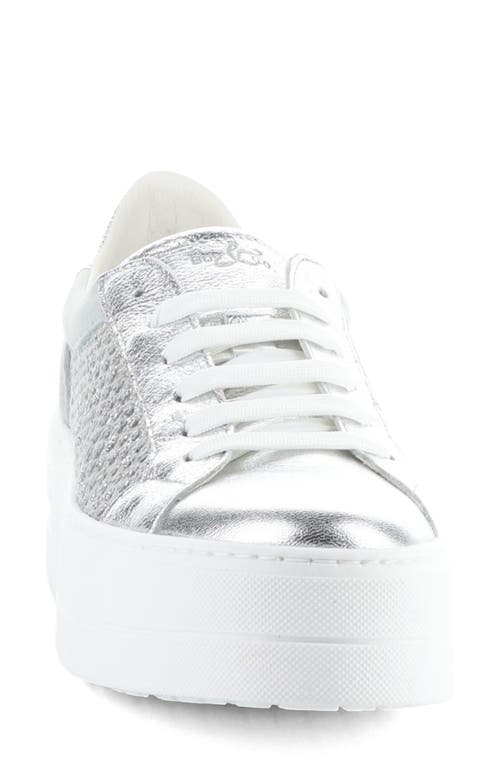 Bos. & Co. Marlo Platform Sneaker In Silver/grey