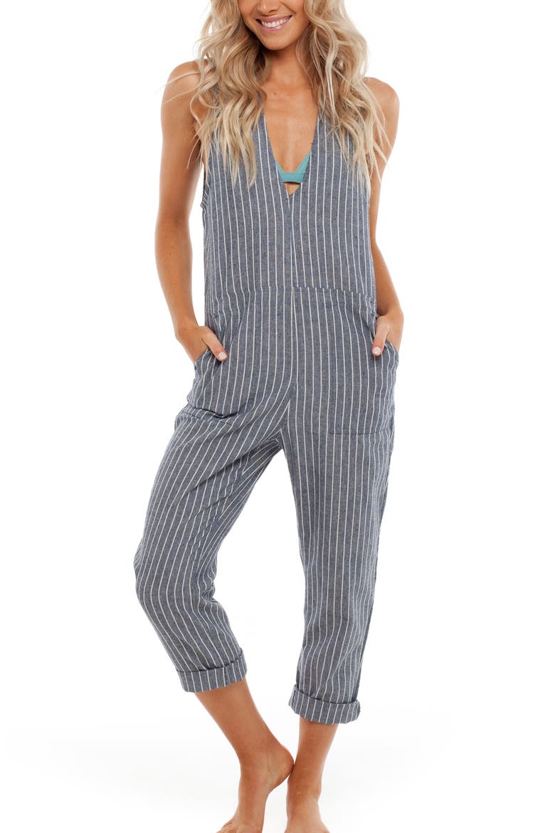 Castaway Cover-Up Jumpsuit, Main, color, NAVY