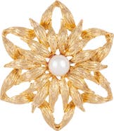 Susan Caplan 1990s Vintage Flower Brooch
