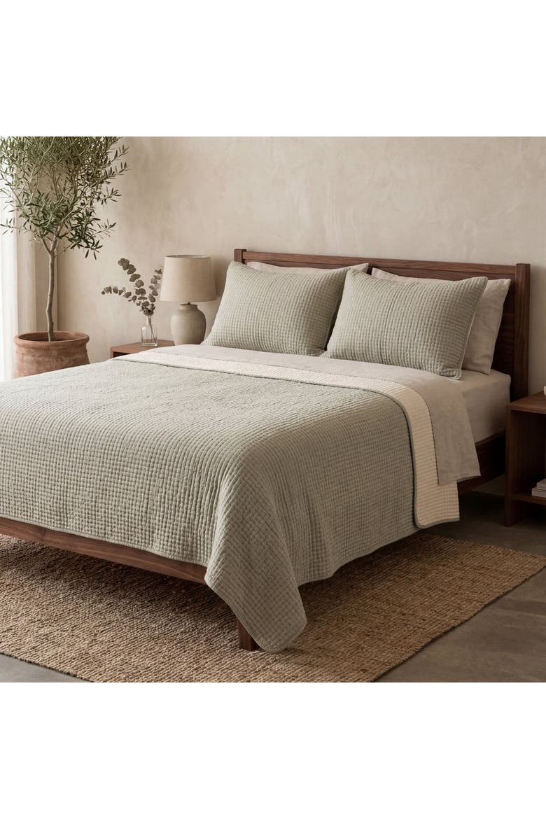 Soho Supersoft 4-Layer Cotton Gauze Quilt, Alternate, color, Sage Green
