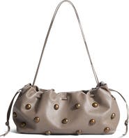 Altuzarra Drawstring Studded Leather Clutch