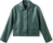 MANGO Sabina Faux Leather Jacket