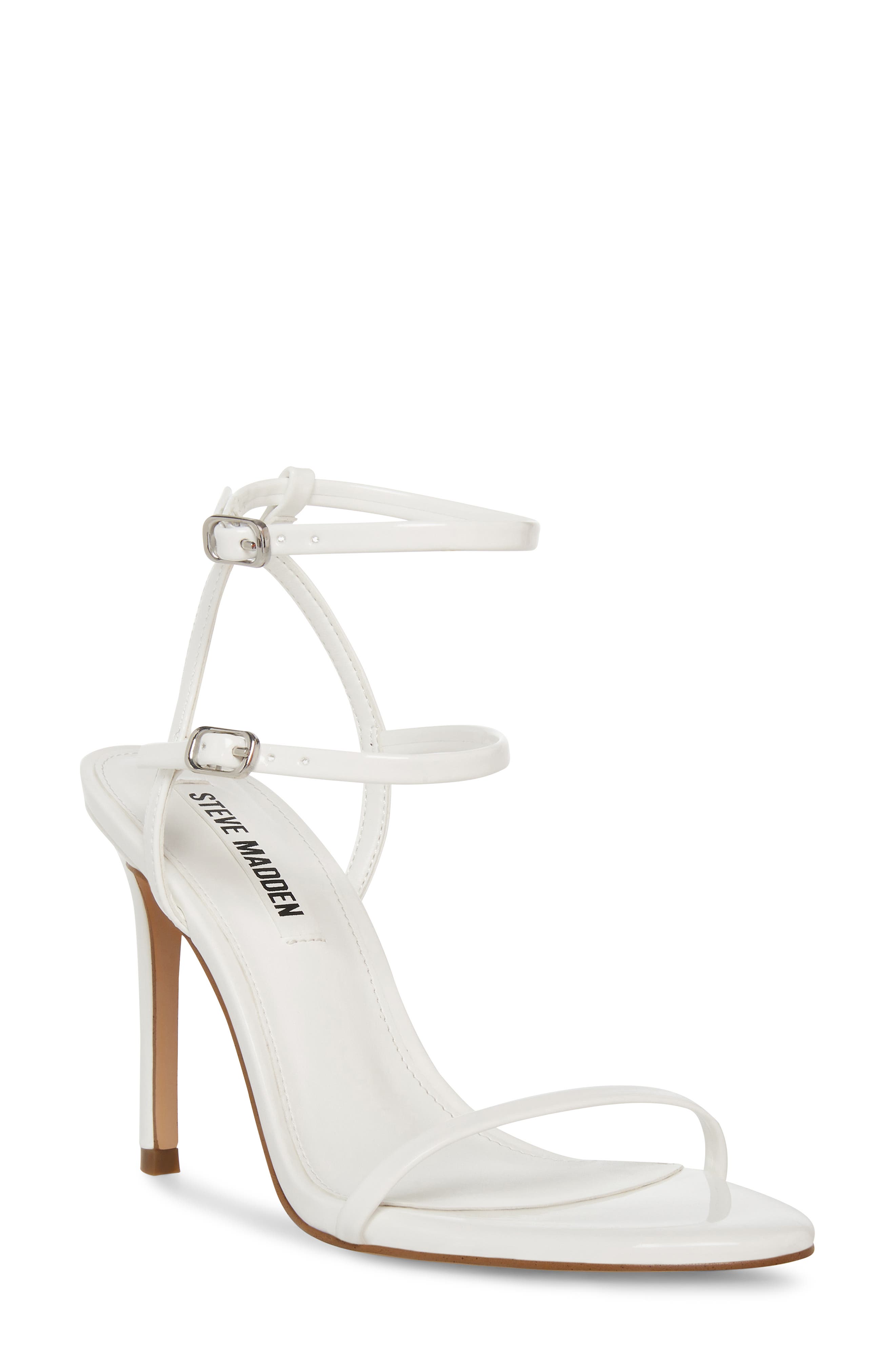 Theresa Ankle Strap Sandal, Main, color, WHITE PATENT