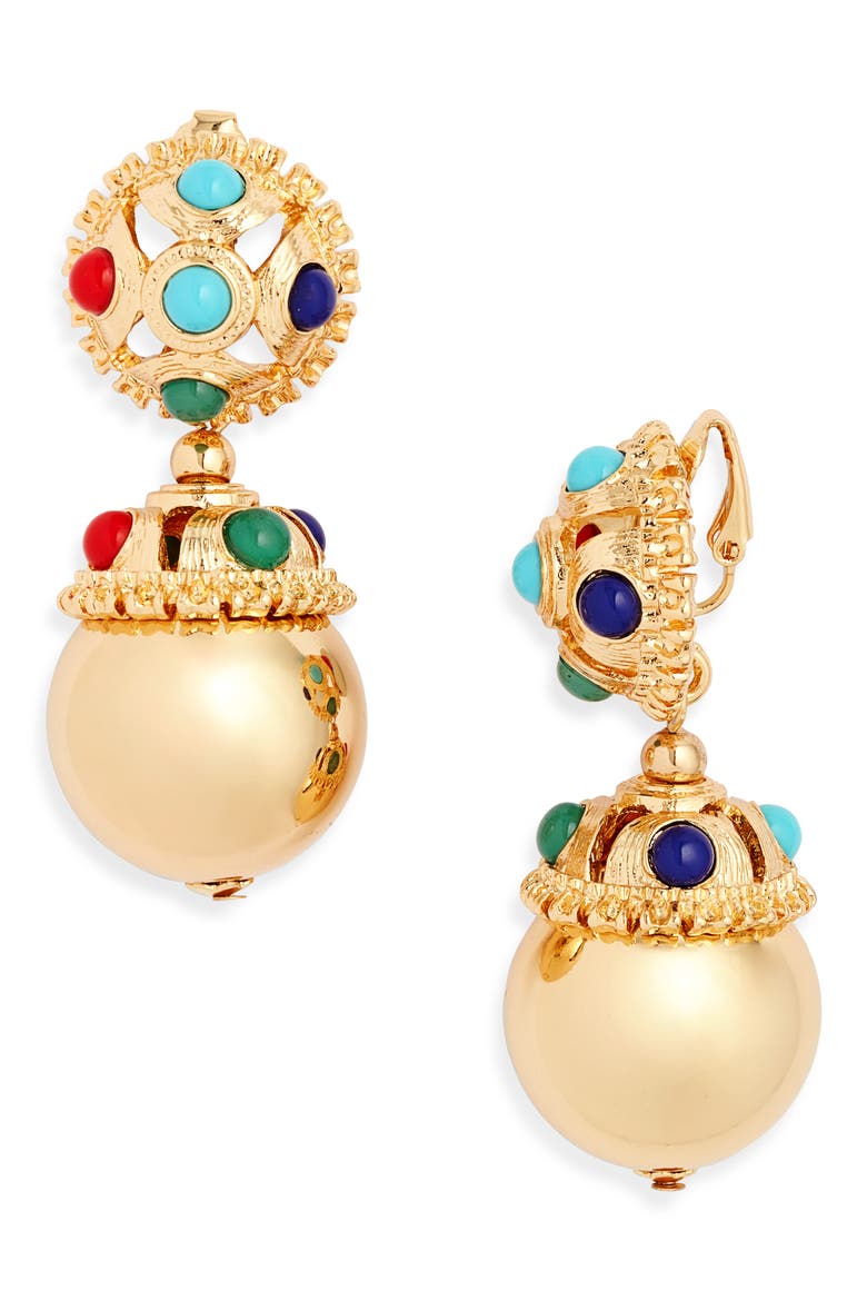 Clip-On Earrings, Main, color, GOLD