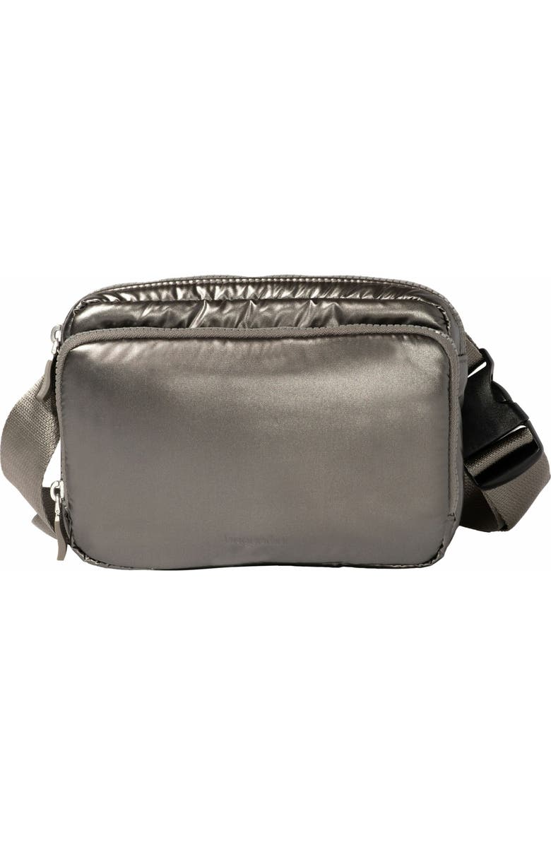 BAGGALLINI Modern Belt Bag Sling, Main, color, Gunmetal Puff