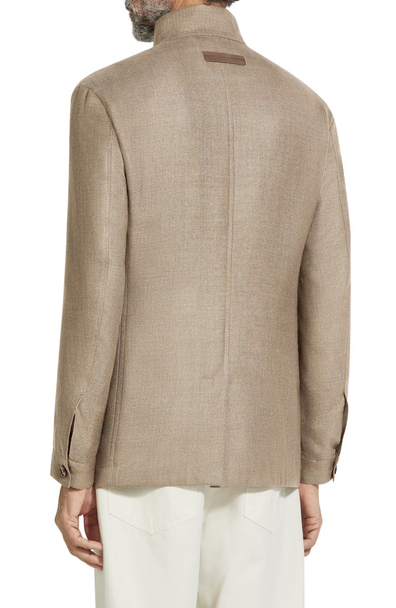 ZEGNA Cashmere, Silk & Linen II Conte Jacket, Alternate, color, Light Taupe