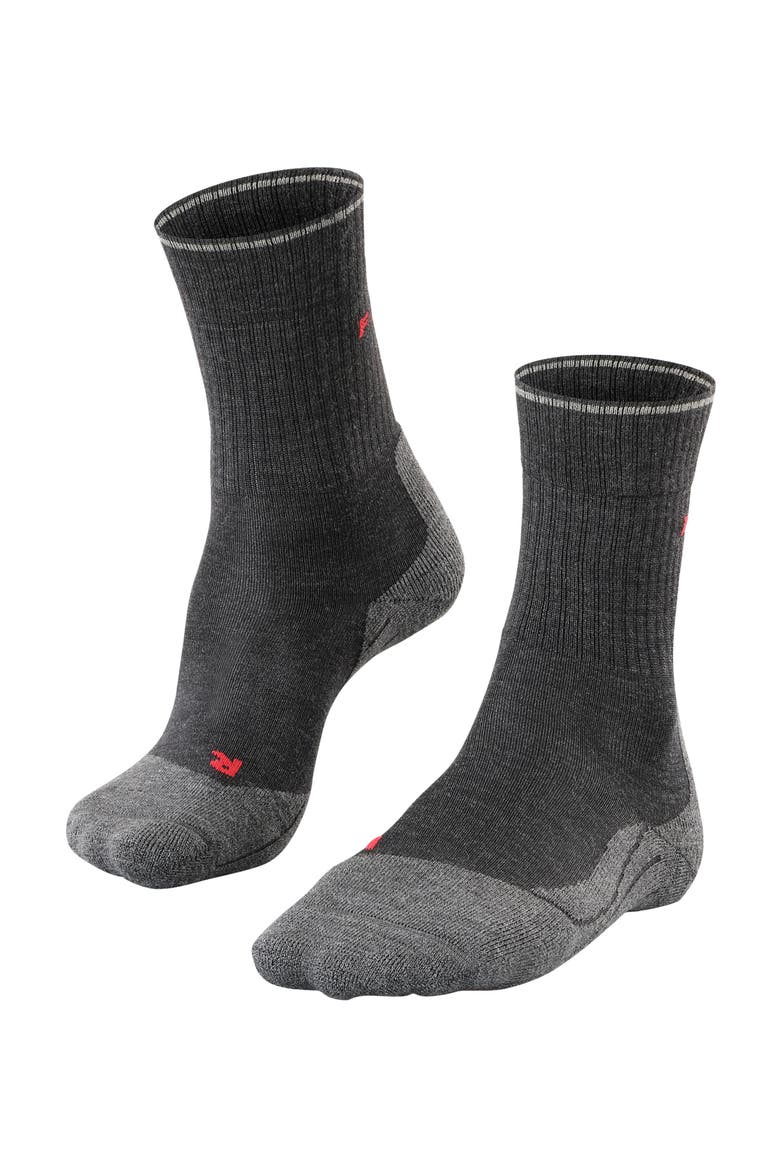 TK2 Explore Wool Silk Hiking Socks, Main, color, Anthracite Melange