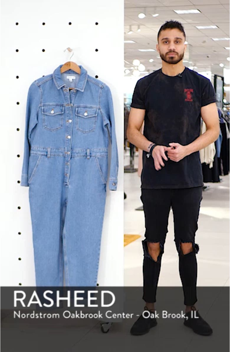 Slouchy Denim Boilersuit, sales video thumbnail