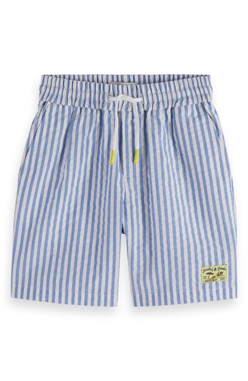 Scotch & Soda Boy's Striped Seersucker Textured Shorts